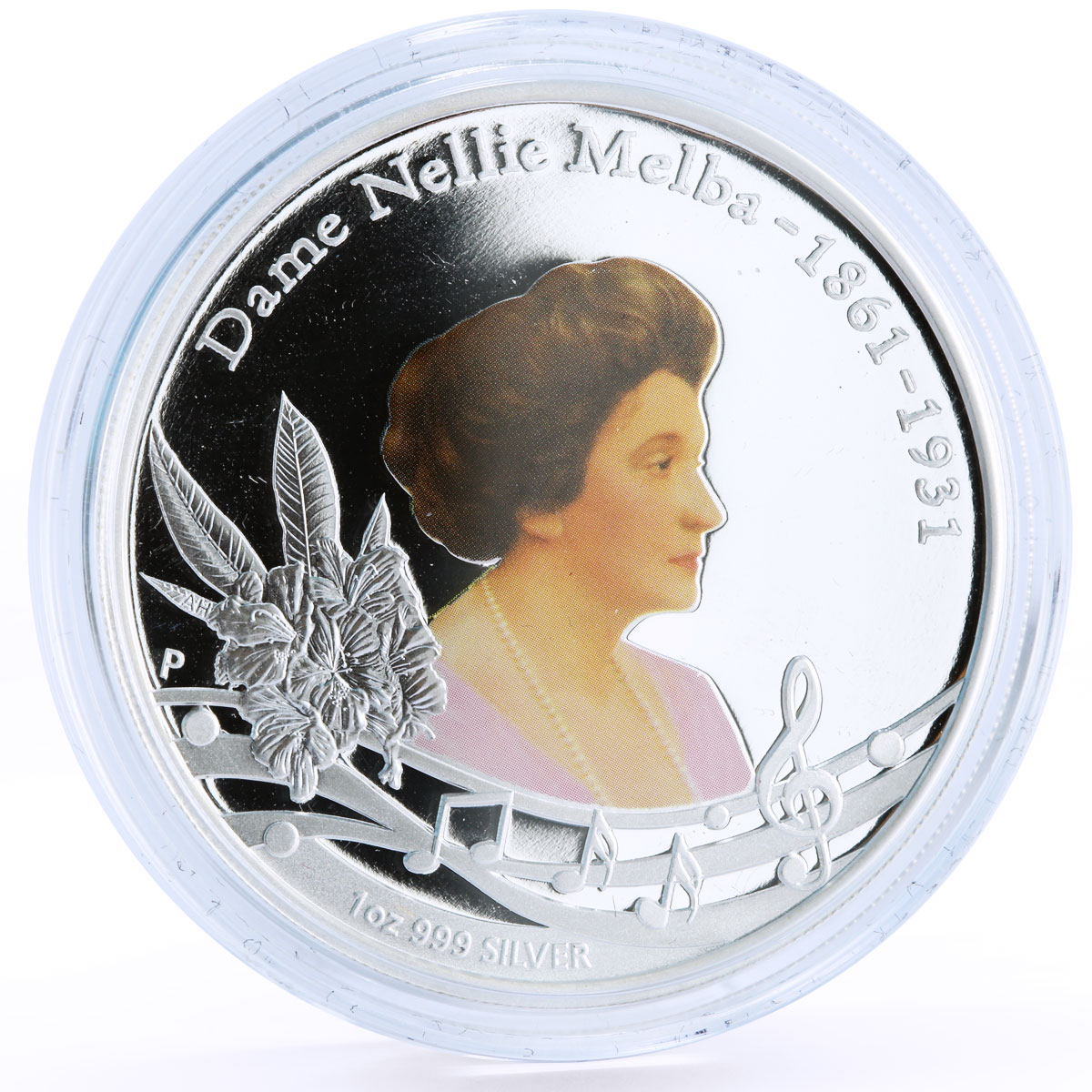 Australia 1 dollar Operatic Singer Dame Nellie Melba colored silver coin 2011