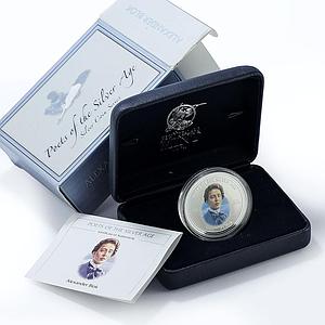 Cook Islands 2 dollars The Silver Age Poet Alex Blok colored silver coin 2006