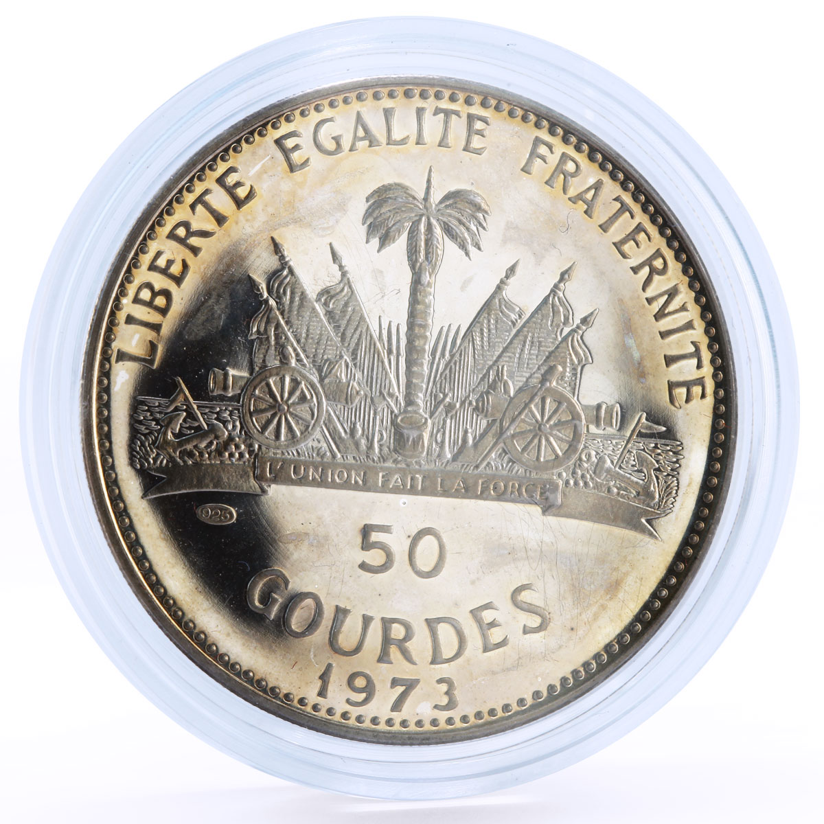 Haiti 50 gourdes International Year of Mother and Child proof silver coin 1973