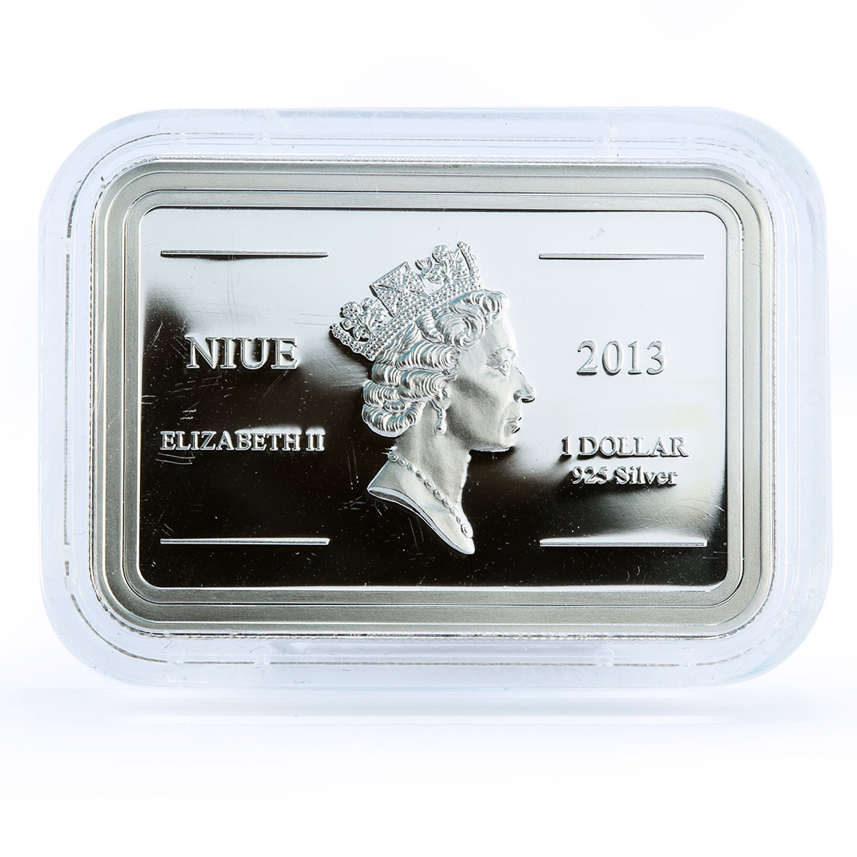 Niue 1 dollar Tropical Coral Fish Royal Blue Tang Fauna colored silver coin 2013