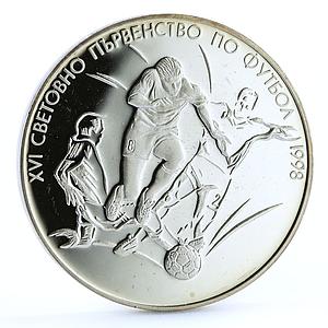 Bulgaria 1000 leva Football World Cup in France Players proof silver coin 1997