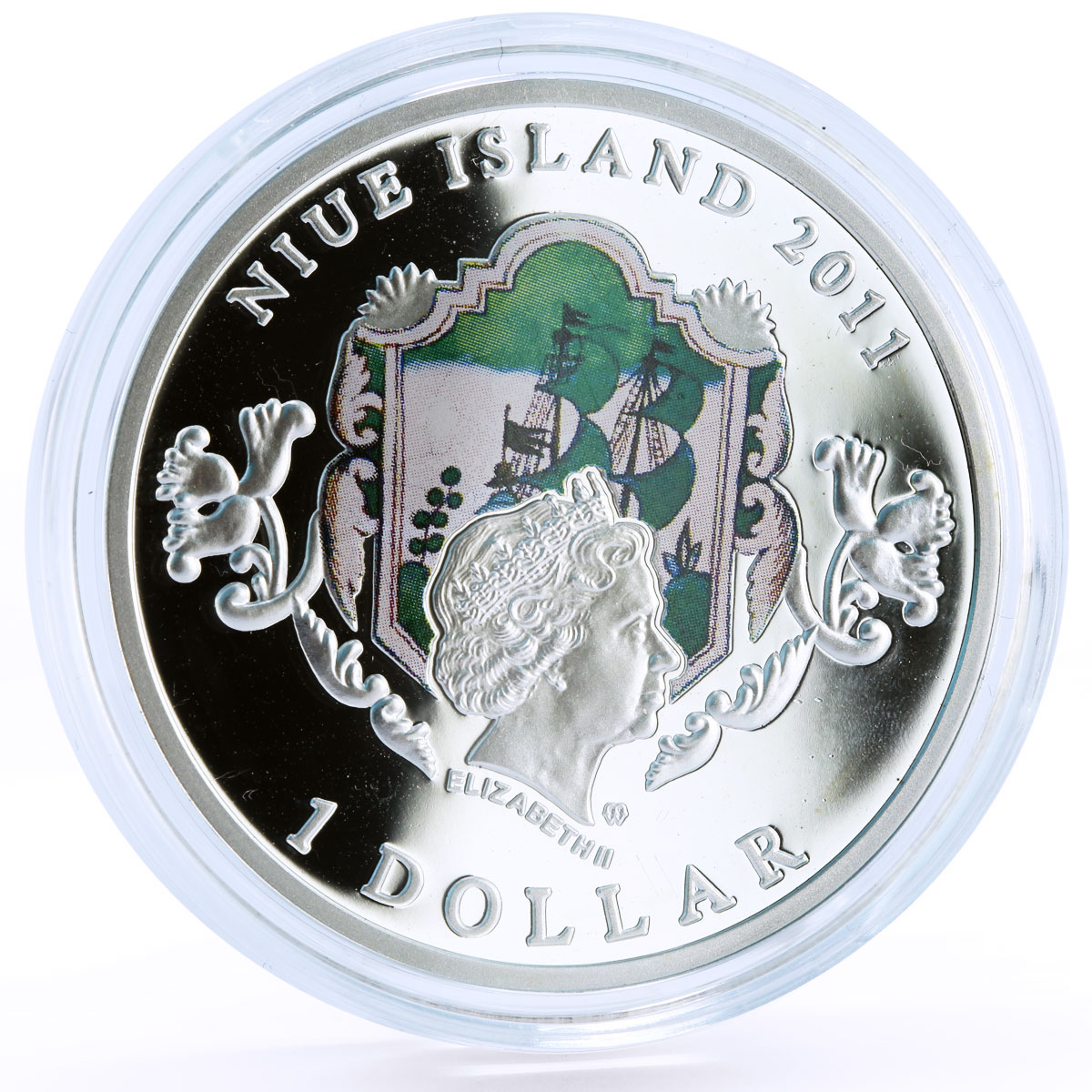 Niue 1 dollar Theatrical Rock Opera Juno and Avos colored proof silver coin 2011