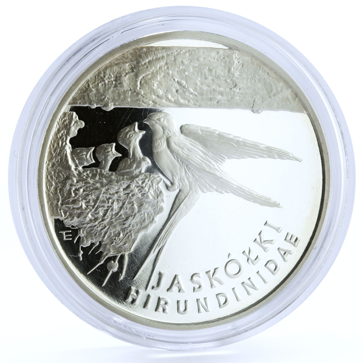 Poland 300000 zlotych Endangered Wildlife Barn Swallows Bird silver coin 1993