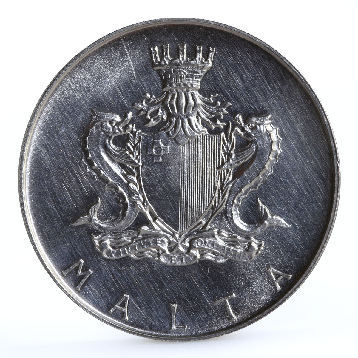 Malta 1 lira Famous People Philosopher Socialist Manwel Dimech silver coin 1972