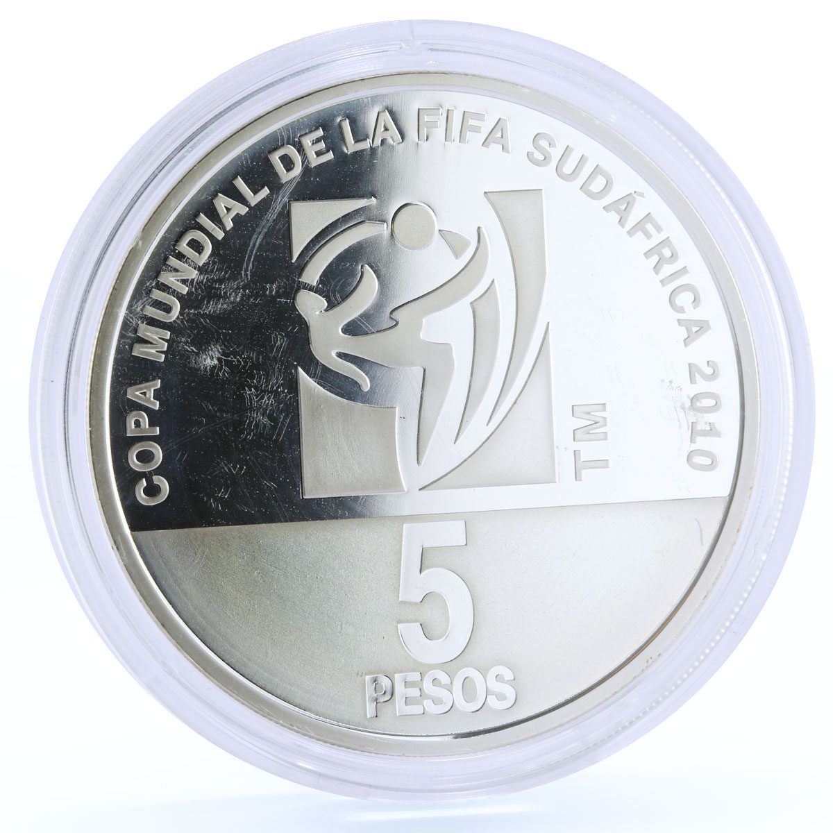 Argentina 5 pesos Football World Cup in South Africa Players silver coin 2010