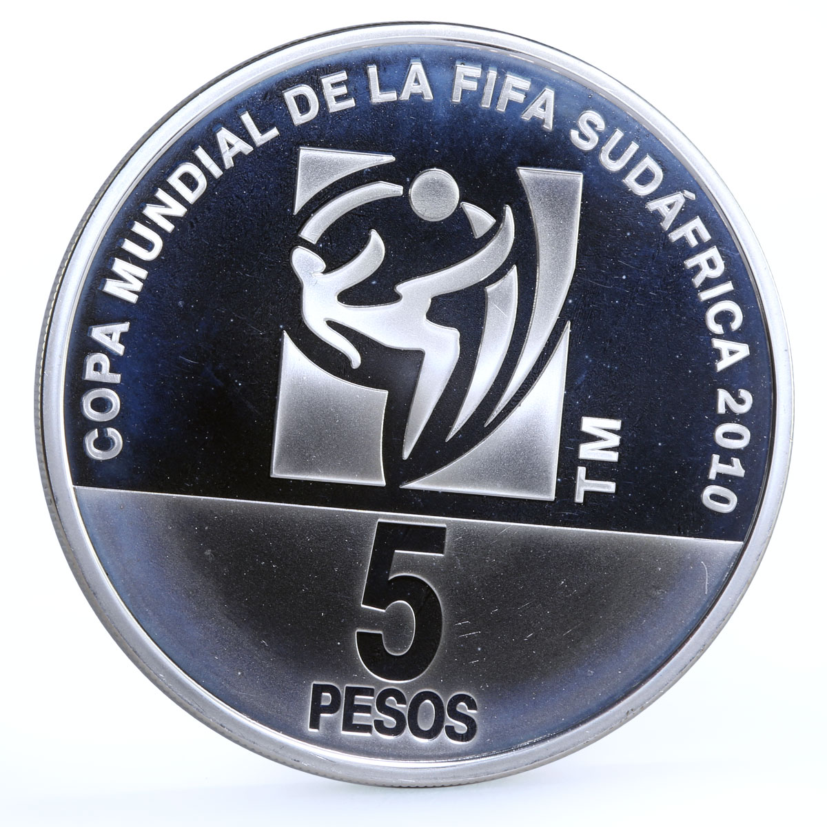 Argentina 5 pesos Football World Cup in South Africa Players silver coin 2010