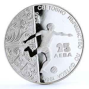 Bulgaria 25 leva Football World Cup in Mexico Player proof silver coin 1986