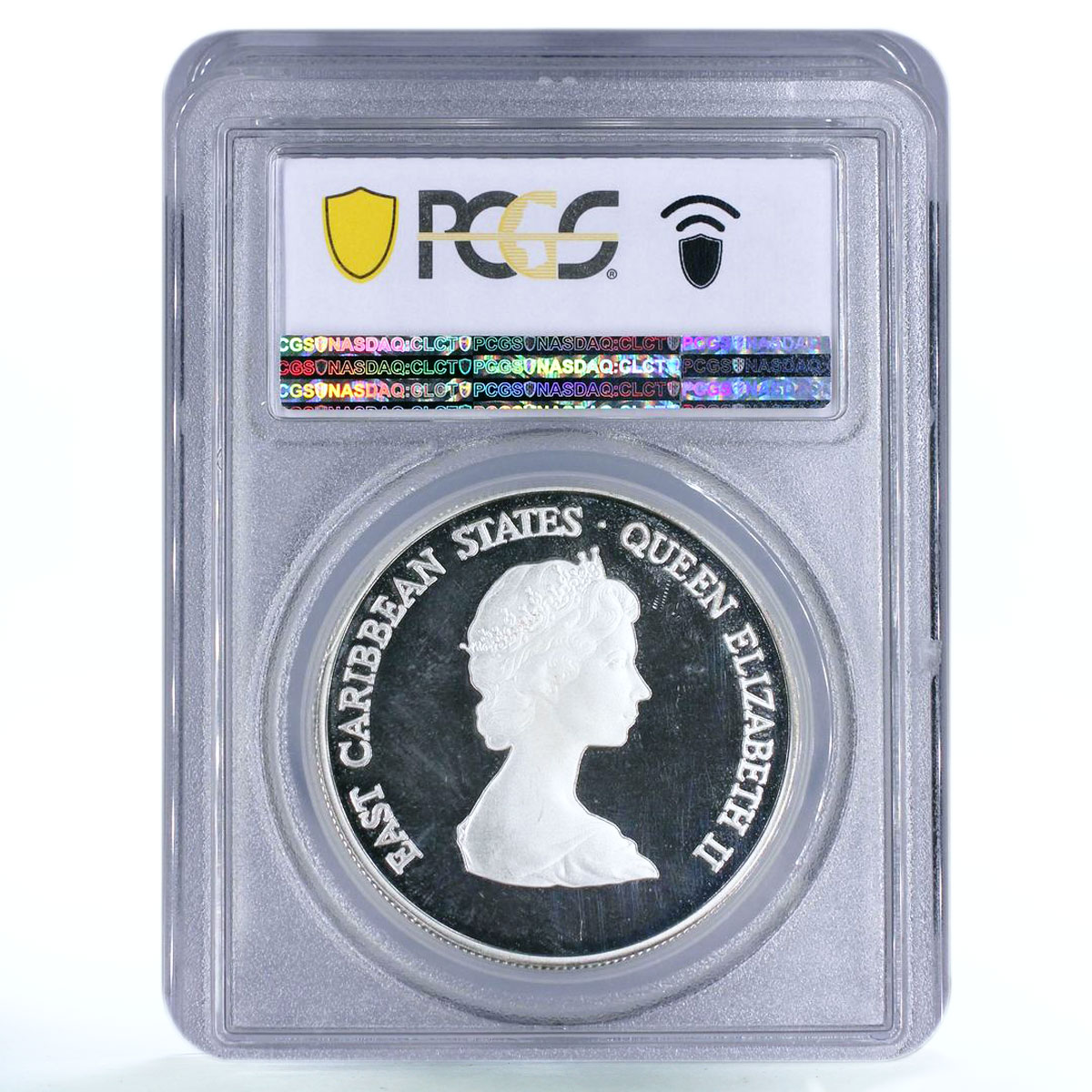 East Caribbean States 50 $ Disabled Persons Year PR66 PCGS Ag piedfort coin 1981