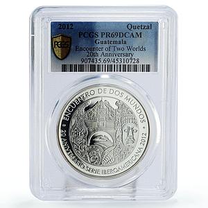 Guatemala 1 quetzal 20 Years Encounter of Two Worlds PR69 PCGS silver coin 2012