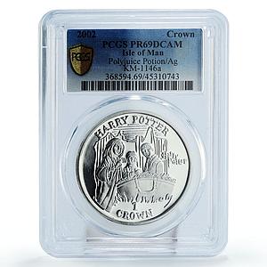Isle of Man 1 crown Harry Potter Polyjuice Potion PR69 PCGS silver coin 2002