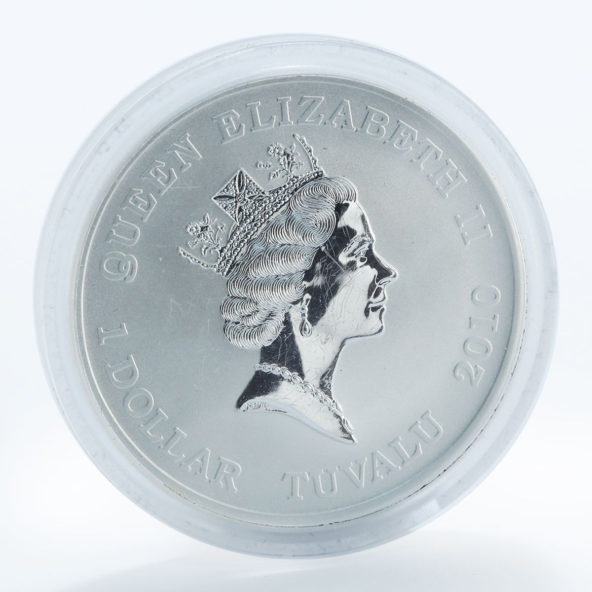 Tuvalu $1 150th Anniversary of Anton Chekhov 1oz Silver Coloured 2010