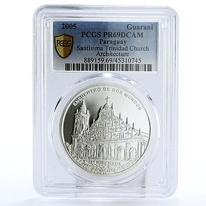 Paraguay 1 guarani Saint Trinidad Church Architecture PR69 PCGS silver coin 2005