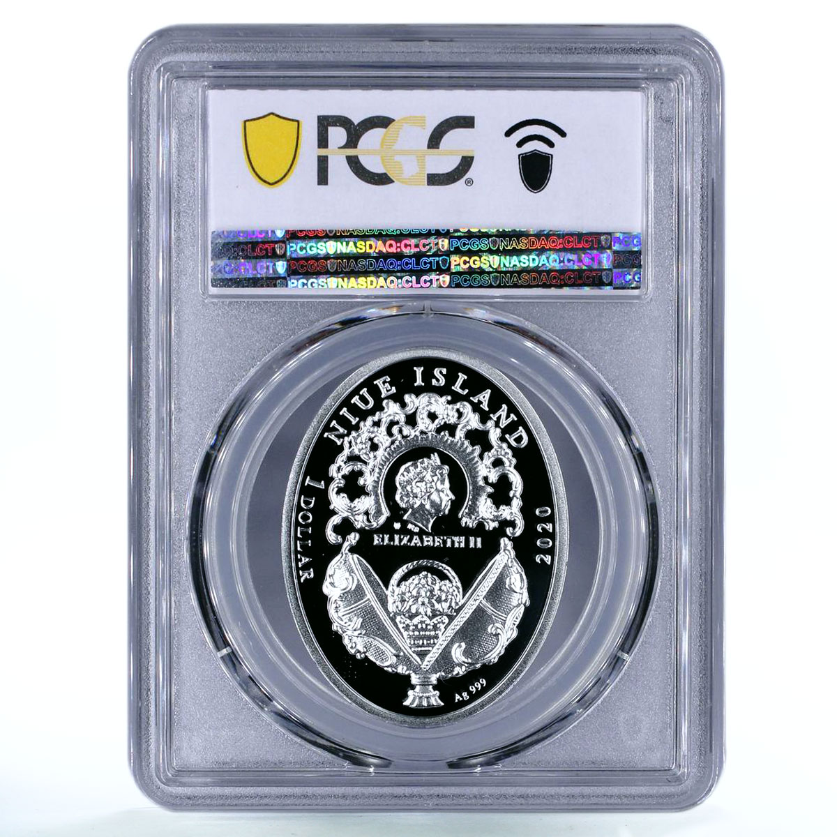 Niue 1 dollar Valley Lillies Faberge Egg Flowers Art PR70 PCGS silver coin 2020
