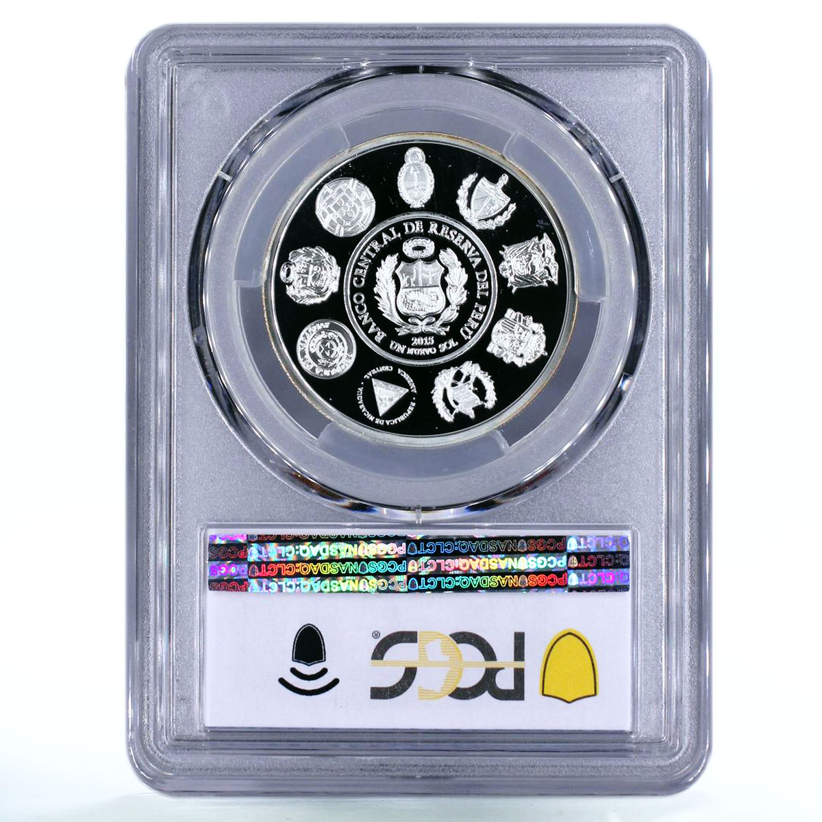 Peru 1 sol Cultural Roots Ship Boat Mountain Bird PR69 PCGS silver coin 2015