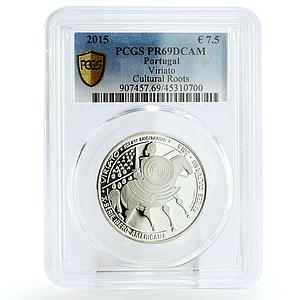 Portugal 7.5 euro Cultural Roots Viriato Equestrian PR69 PCGS silver coin 2015