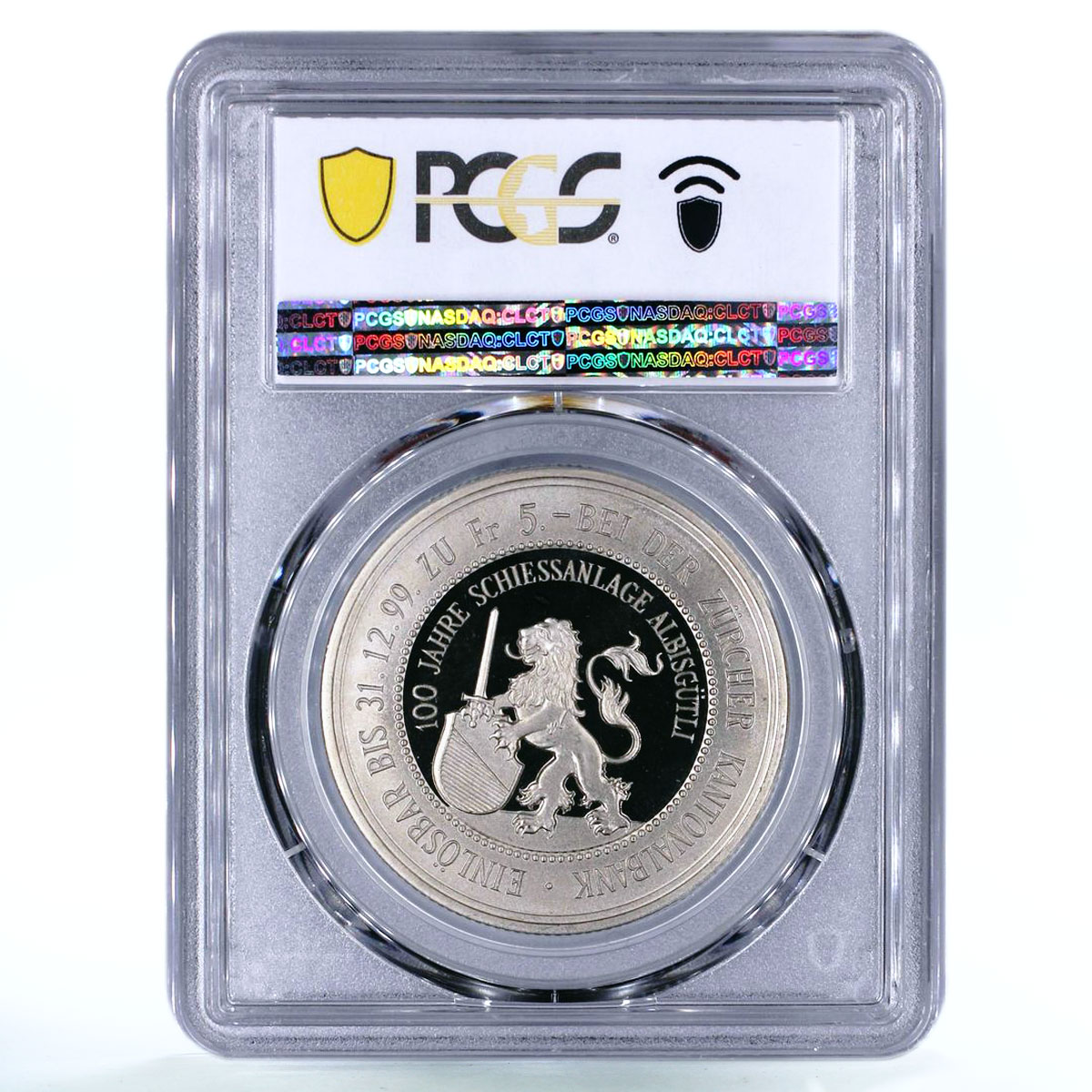 Switzerland 5 francs Albisgutli Shooting Festival PR68 PCGS CuNi coin 1998