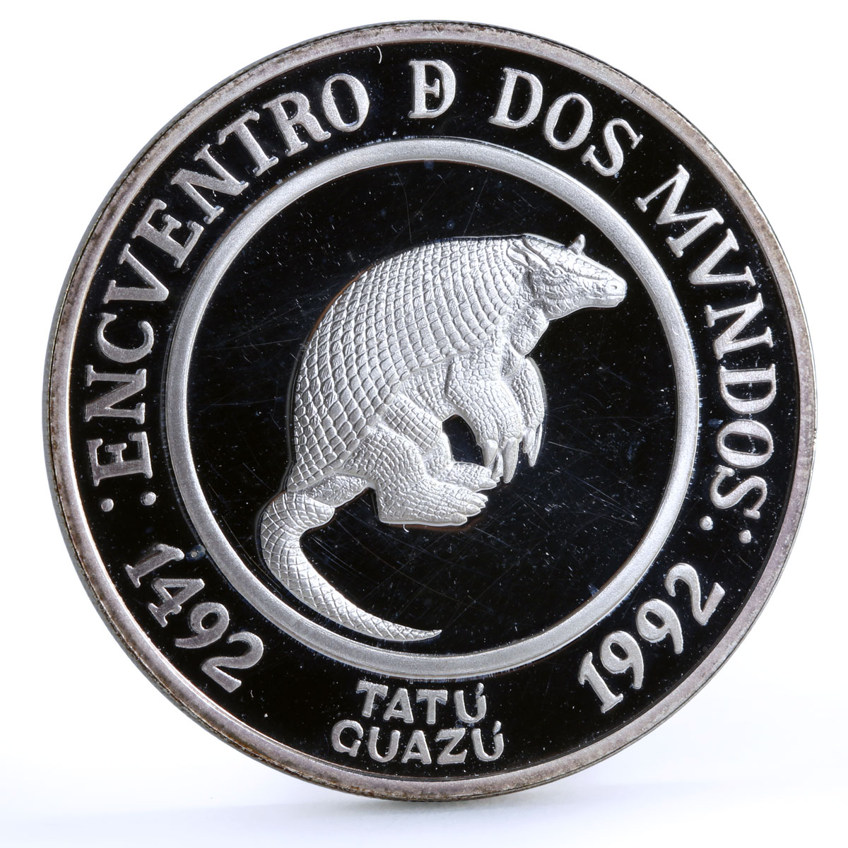 Argentina 25 pesos Ibero America Giant Armadillo Fauna Animals silver coin 1994