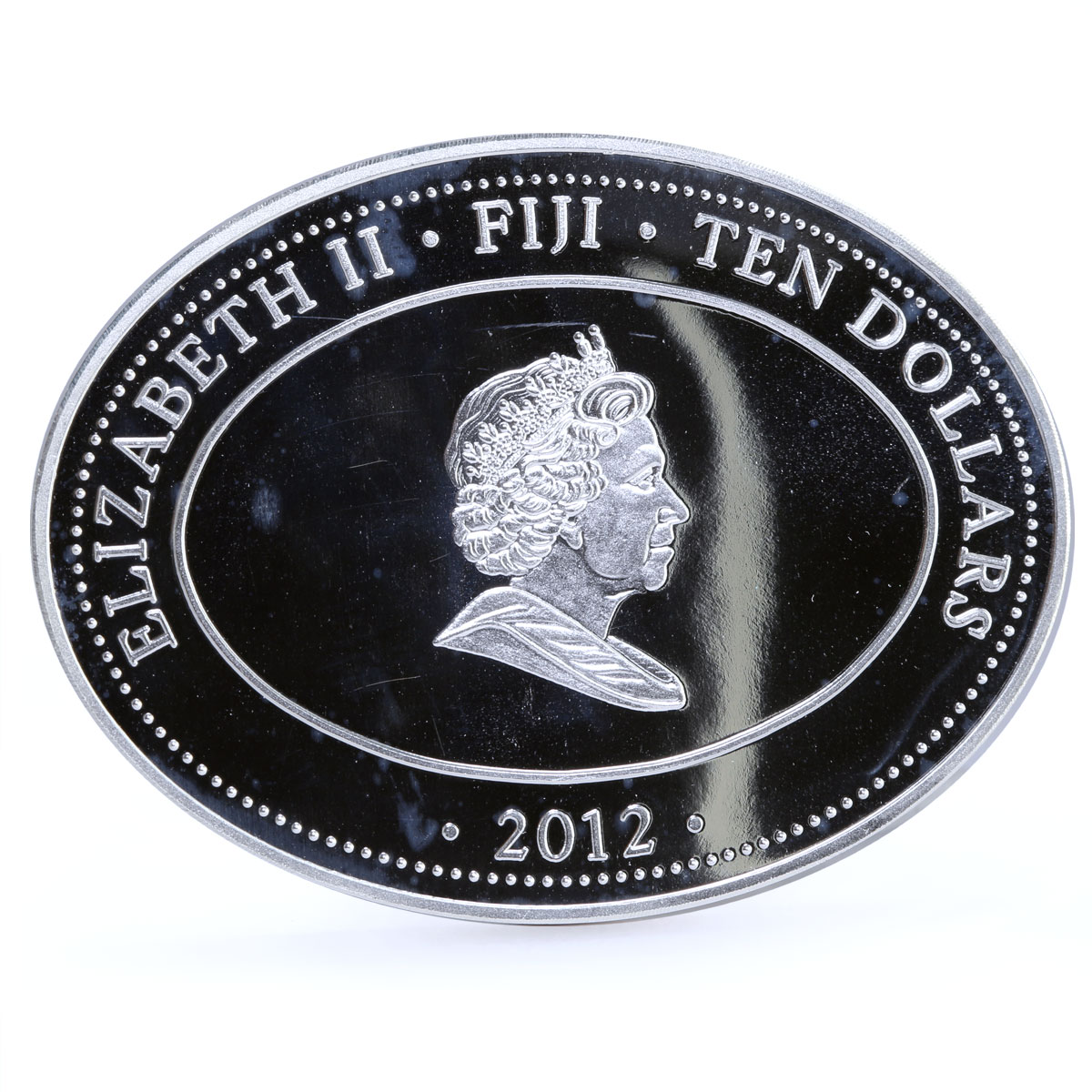 Fiji 10 dollars Monaco Princess Grace Kelly Red Rose Flower silver coin 2012