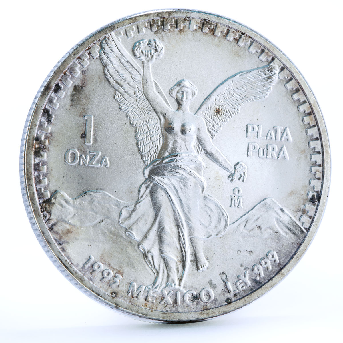 Mexico set of 5 coins Libertad Angel of Independence Freedom silver coins 1993
