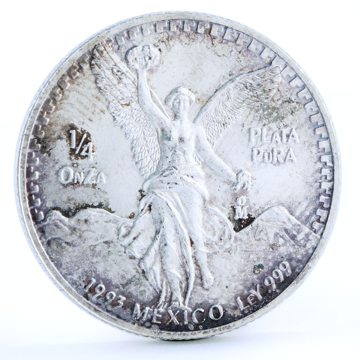 Mexico set of 5 coins Libertad Angel of Independence Freedom silver coins 1993