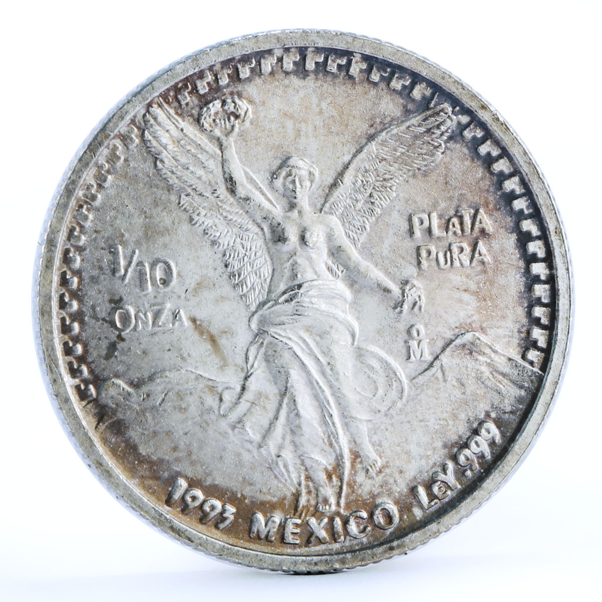 Mexico set of 5 coins Libertad Angel of Independence Freedom silver coins 1993