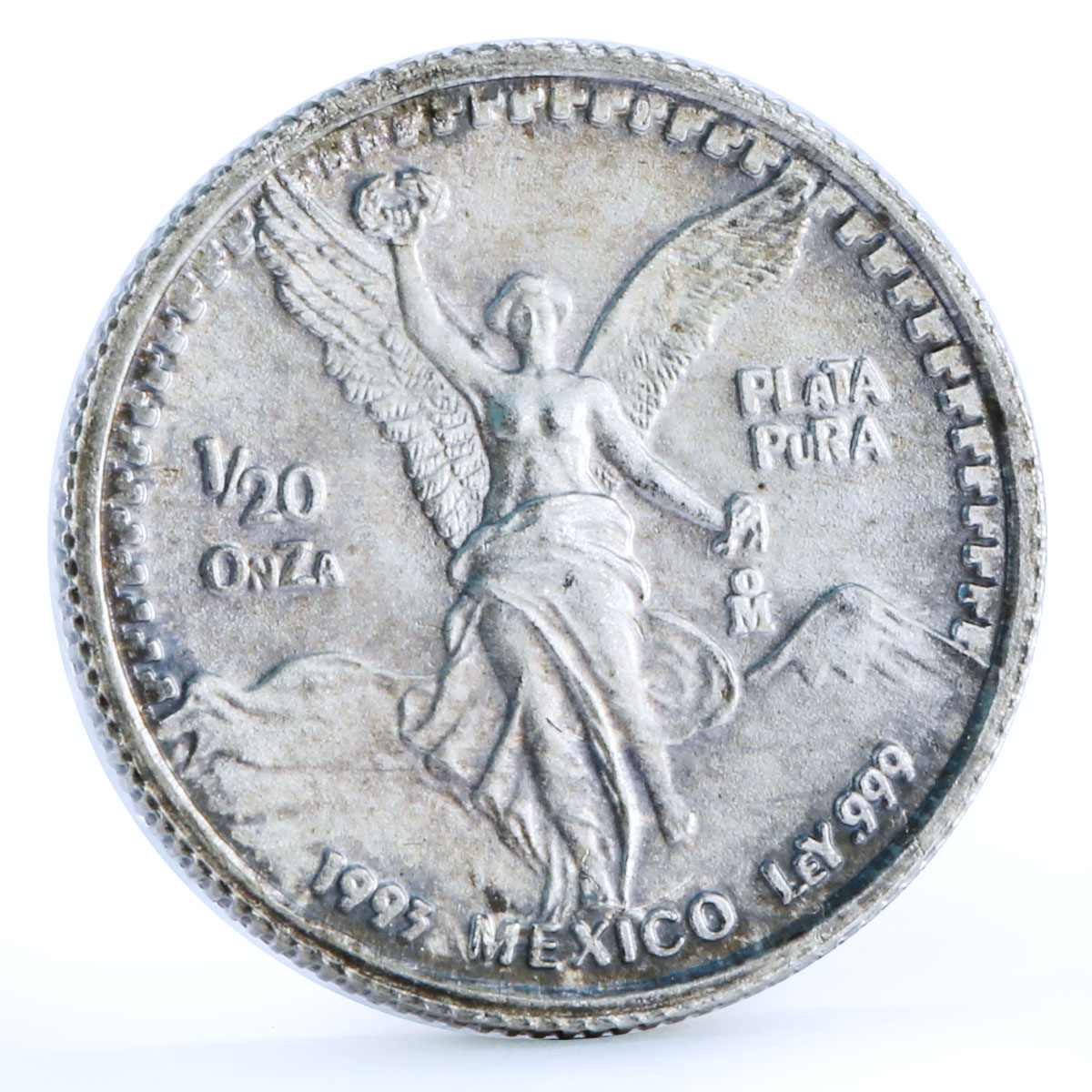 Mexico set of 5 coins Libertad Angel of Independence Freedom silver coins 1993
