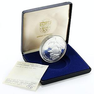 Panama 20 balboas Discoverer of the Pacific proof silver coin 1985