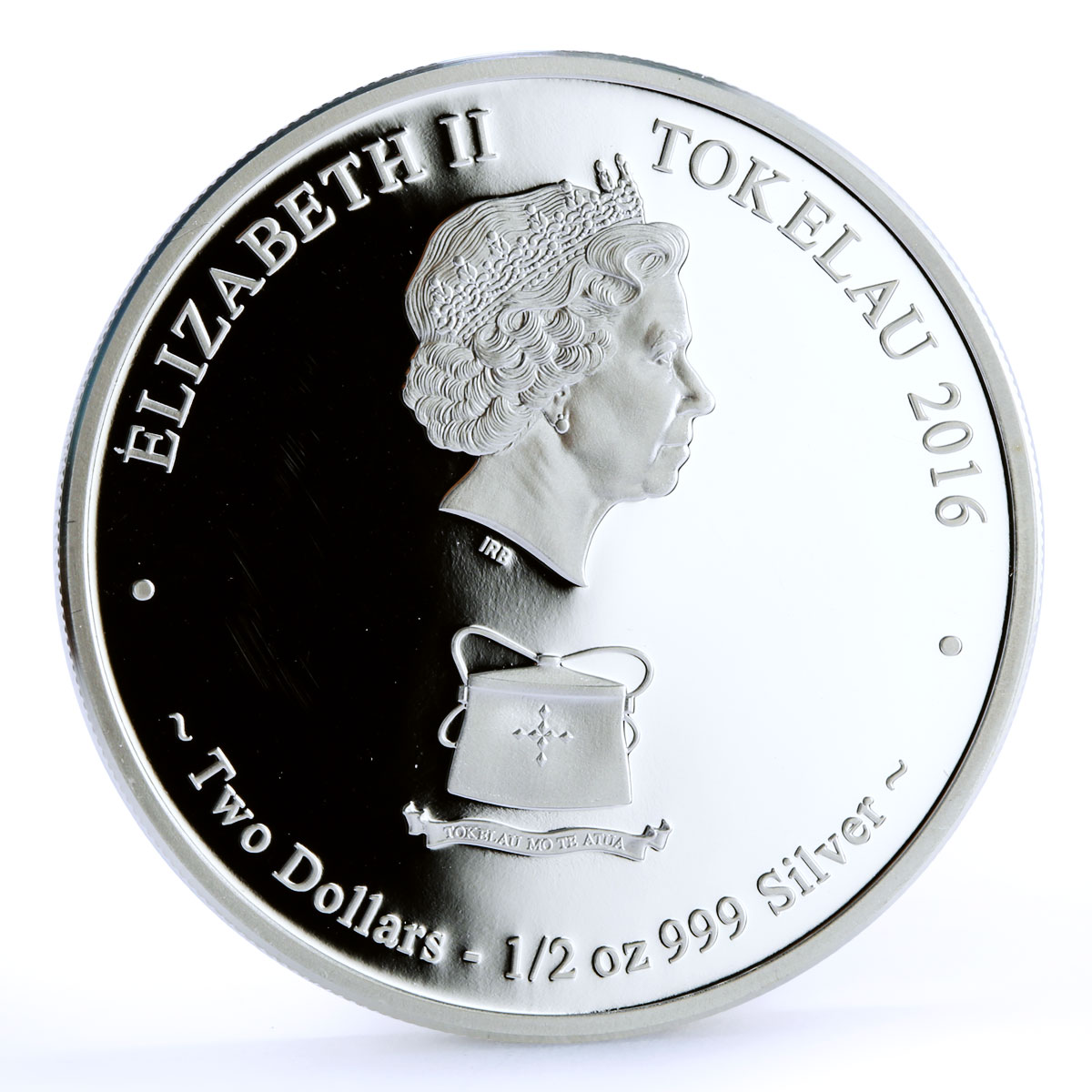 Tokelau 2 dollars Year of the Monkey Bamboo Forest colored silver coin 2016