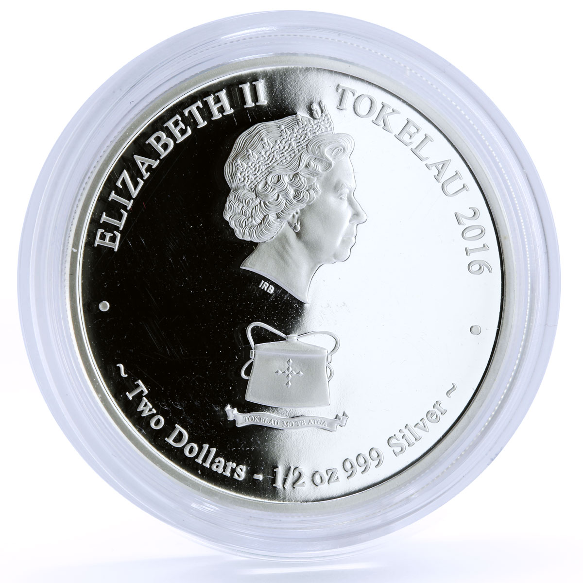 Tokelau 2 dollars Year of the Monkey Bamboo Forest colored silver coin 2016