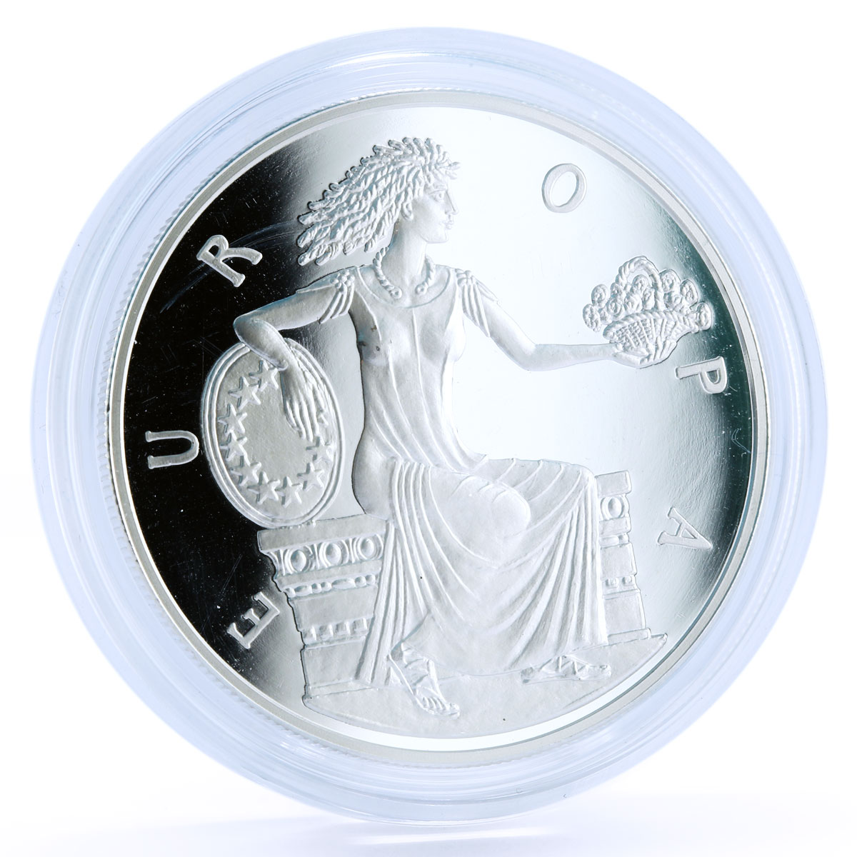 Andorra 10 diners Greek Princess Statue Euro Mythology proof silver coin 1998