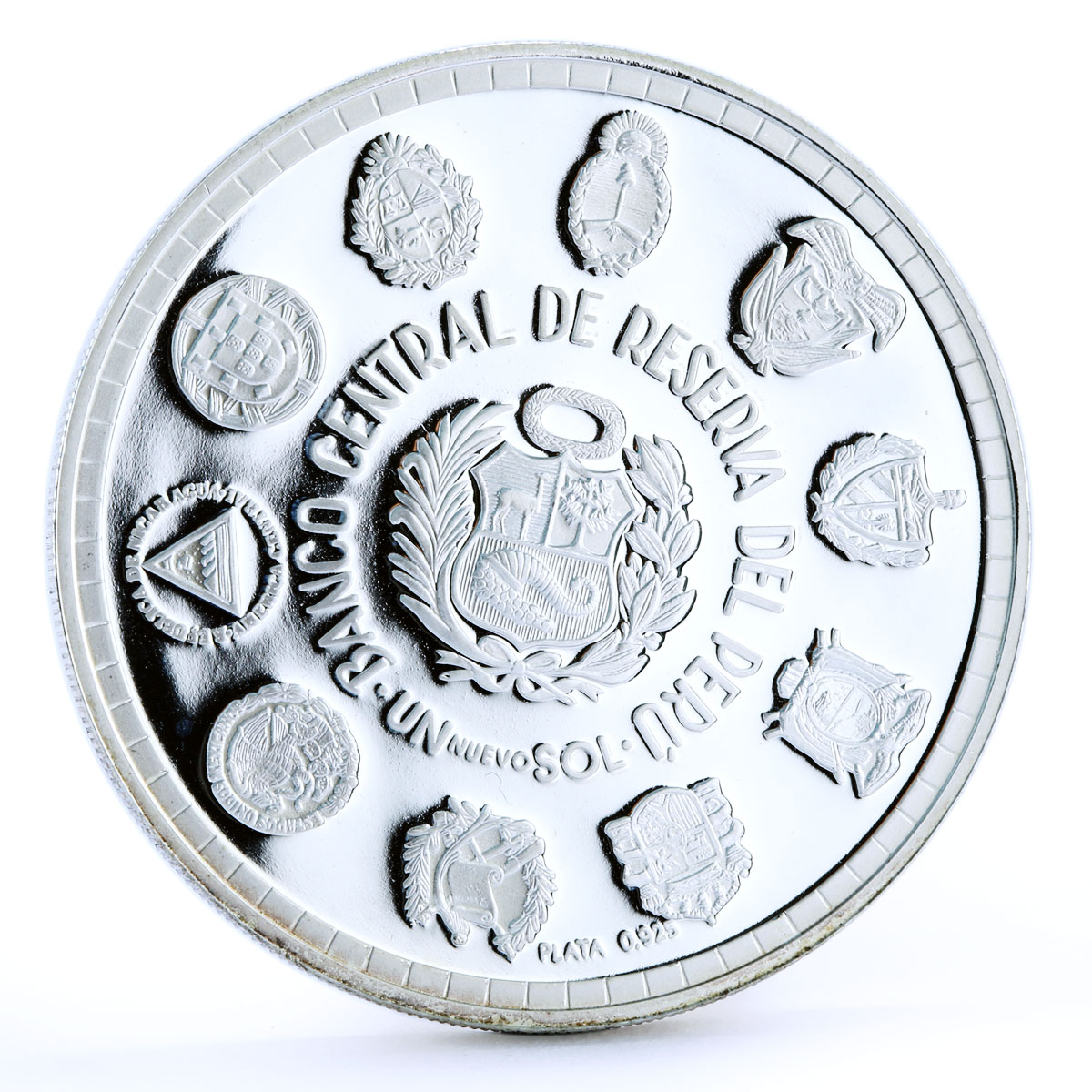 Peru 1 sol Ibero America Environmental Protection Fauna Animals silver coin 1994