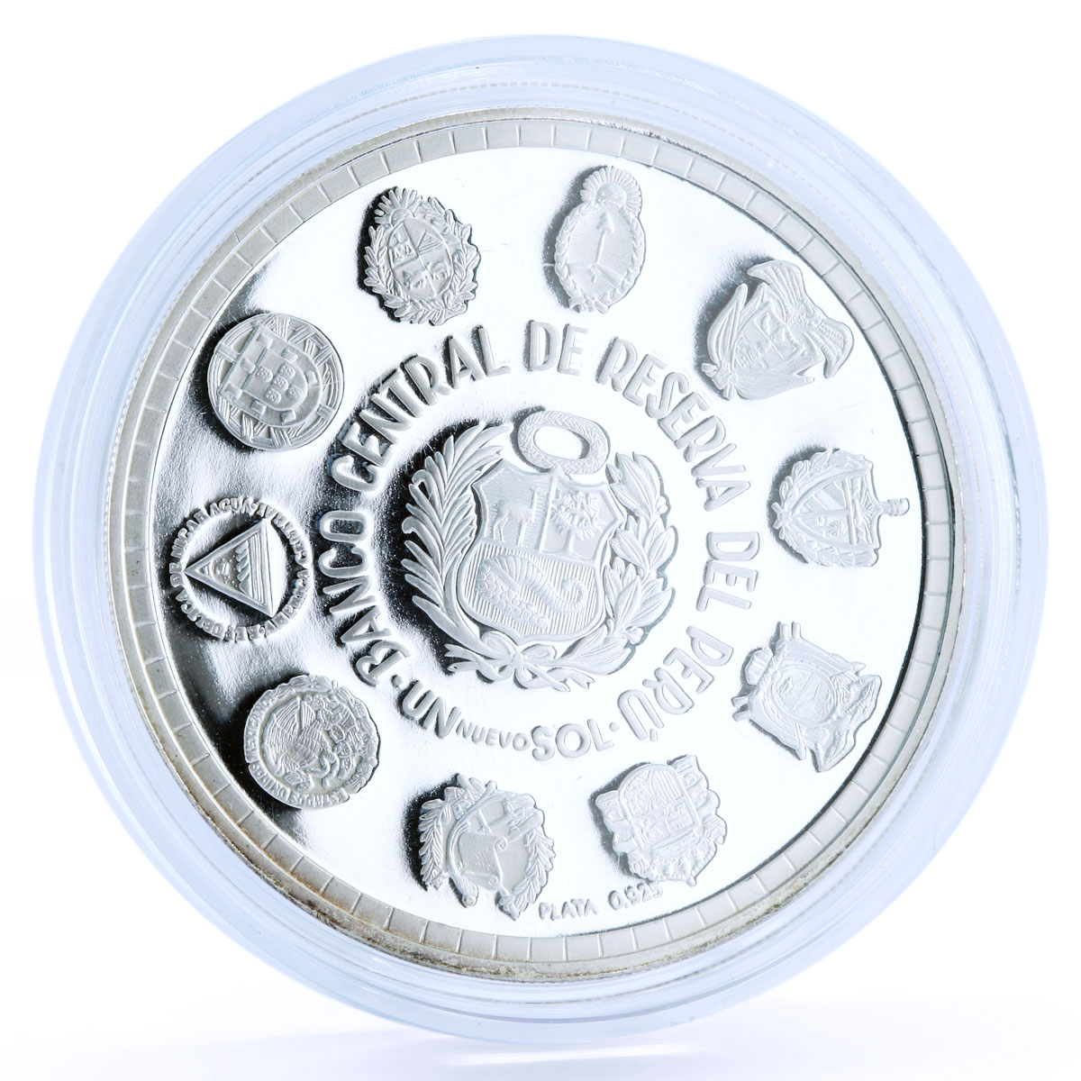 Peru 1 sol Ibero America Environmental Protection Fauna Animals silver coin 1994