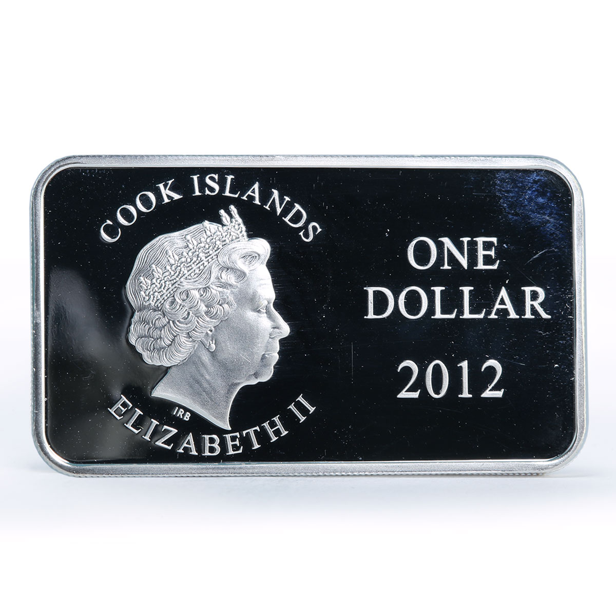 Cook Islands 1 dollar Year of the Dragon Double Happiness colored Ag coin 2012
