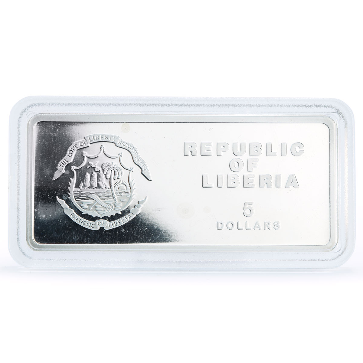 Liberia 5 dollars Lunar Calendar series Year of the Tiger silver coin 2010