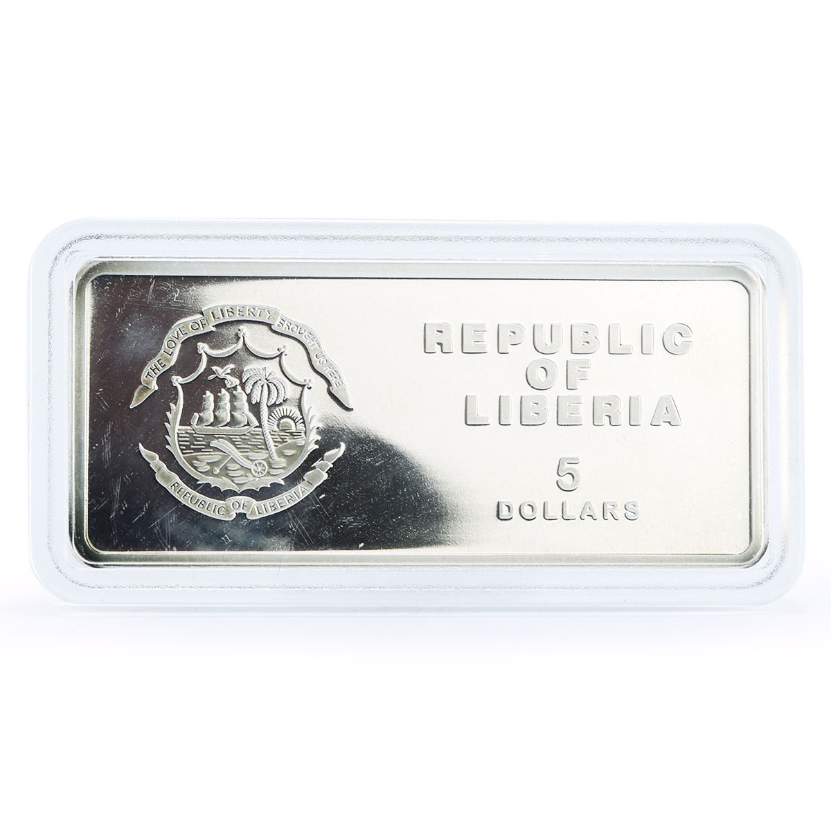 Liberia 5 dollars Lunar Calendar series Year of the Tiger silver coin 2010