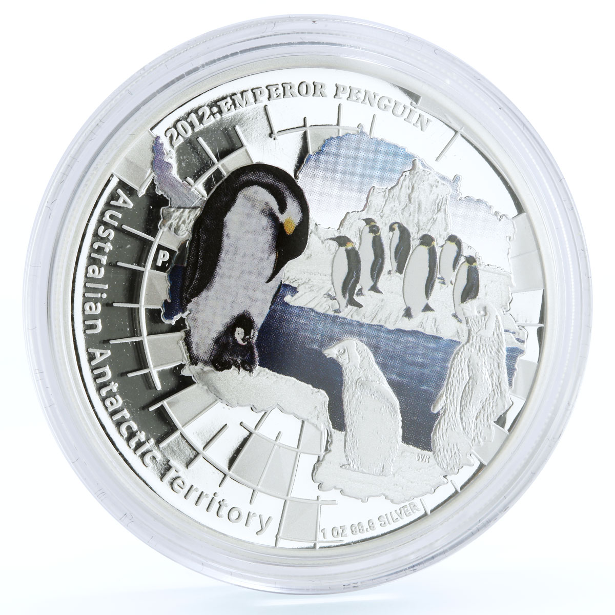 Australia 1 dollar Antarctic Territory Emperor Penguin Fauna silver coin 2012