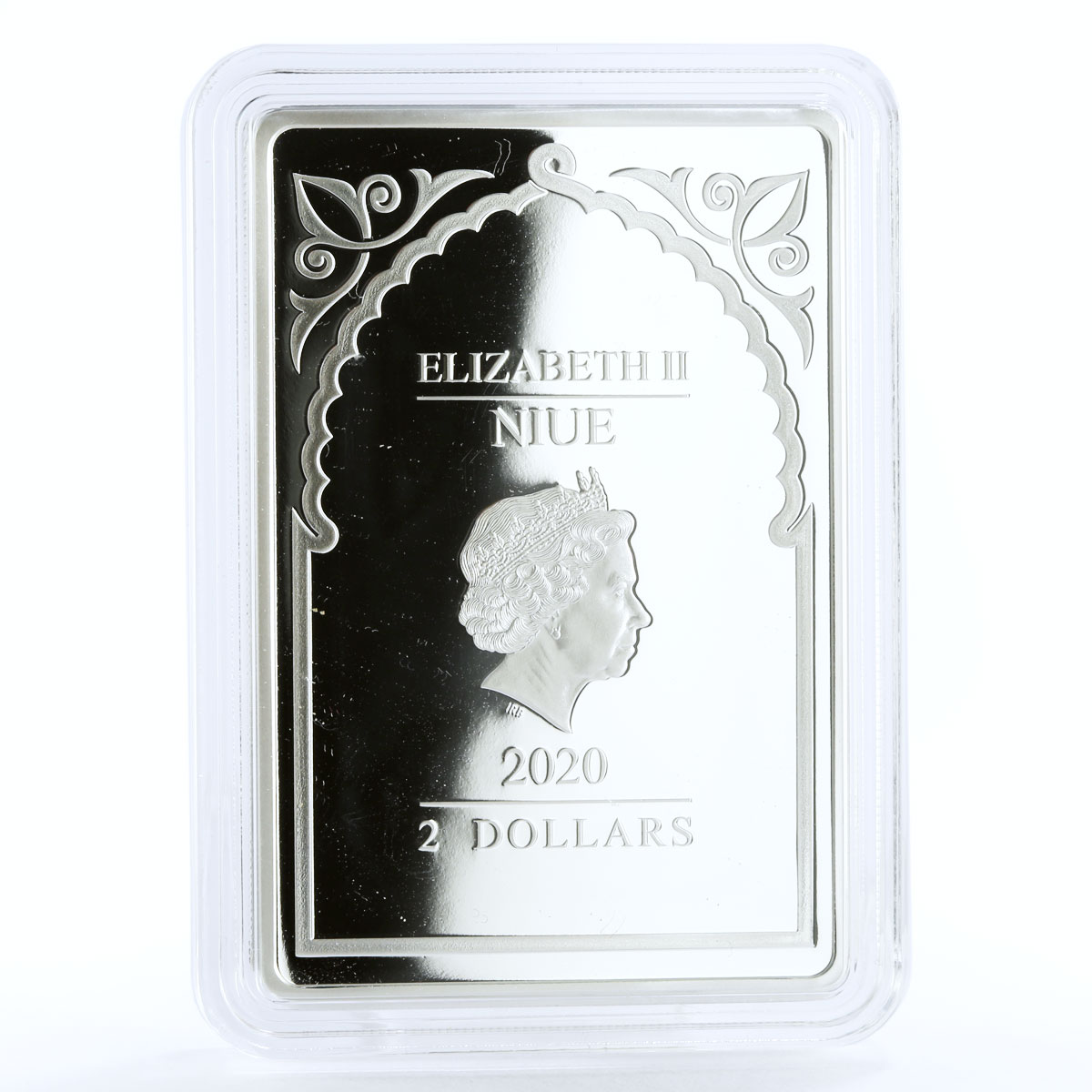Niue 2 dollars Faith Religion Archangel Michael proof colored silver coin 2020
