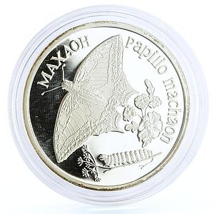 Transnistria 100 rubles Local Fauna series Machaon Butterfly silver coin 2006
