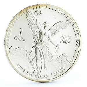 Mexico 1 onza Libertad Angel of Independence silver coin 1994