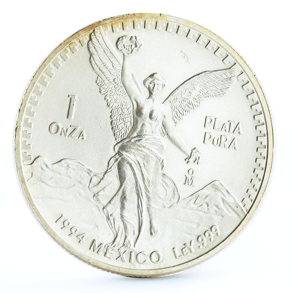 Mexico 1 onza Libertad Angel of Independence silver coin 1994