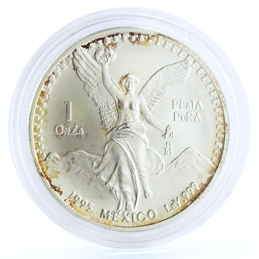 Mexico 1 onza Libertad Angel of Independence silver coin 1995