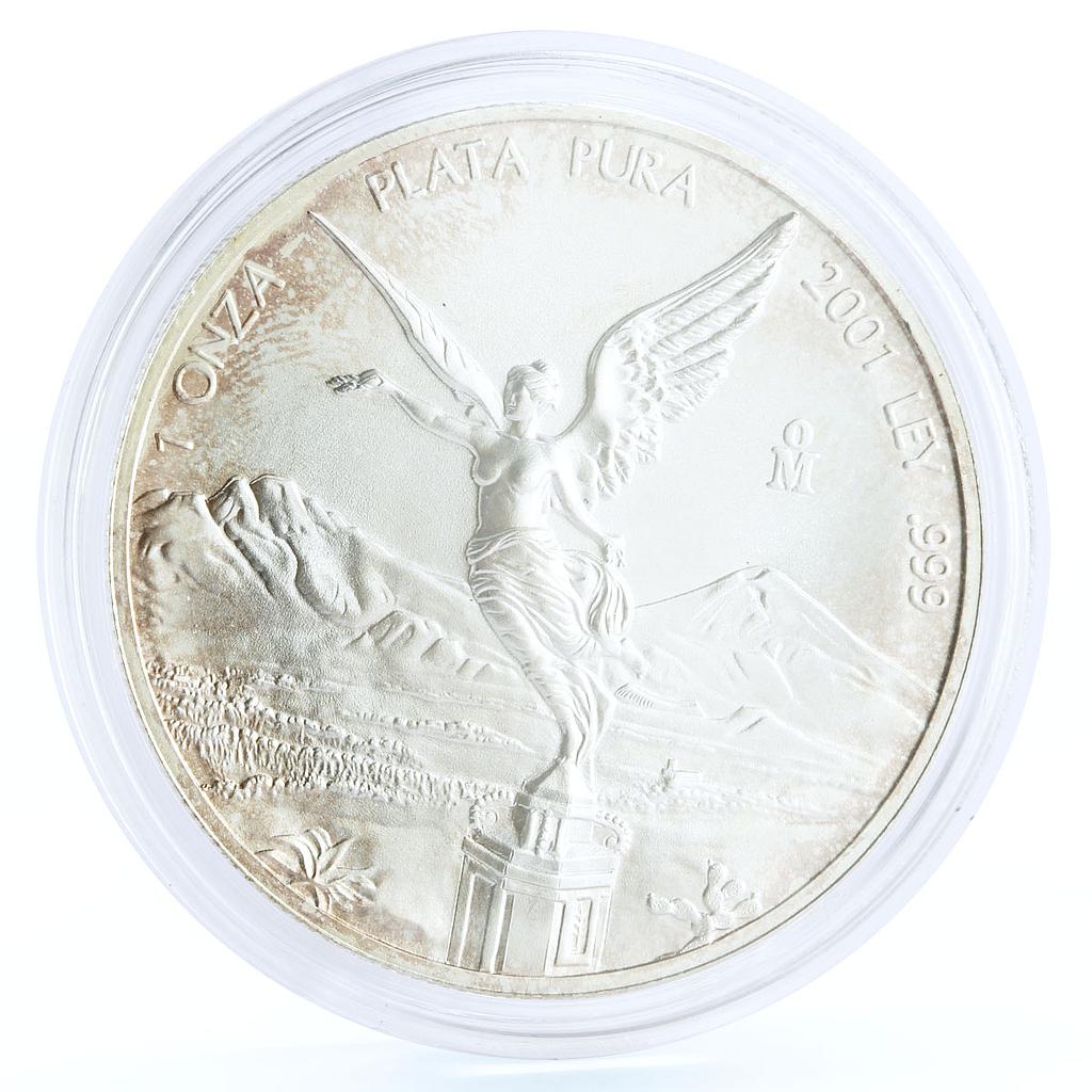 Mexico 1 onza Libertad Angel of Independence silver coin 2001