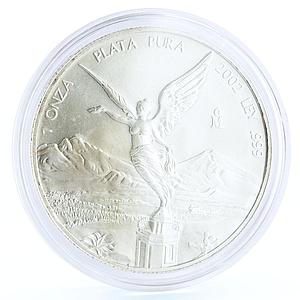 Mexico 1 onza Libertad Angel of Independence silver coin 2002