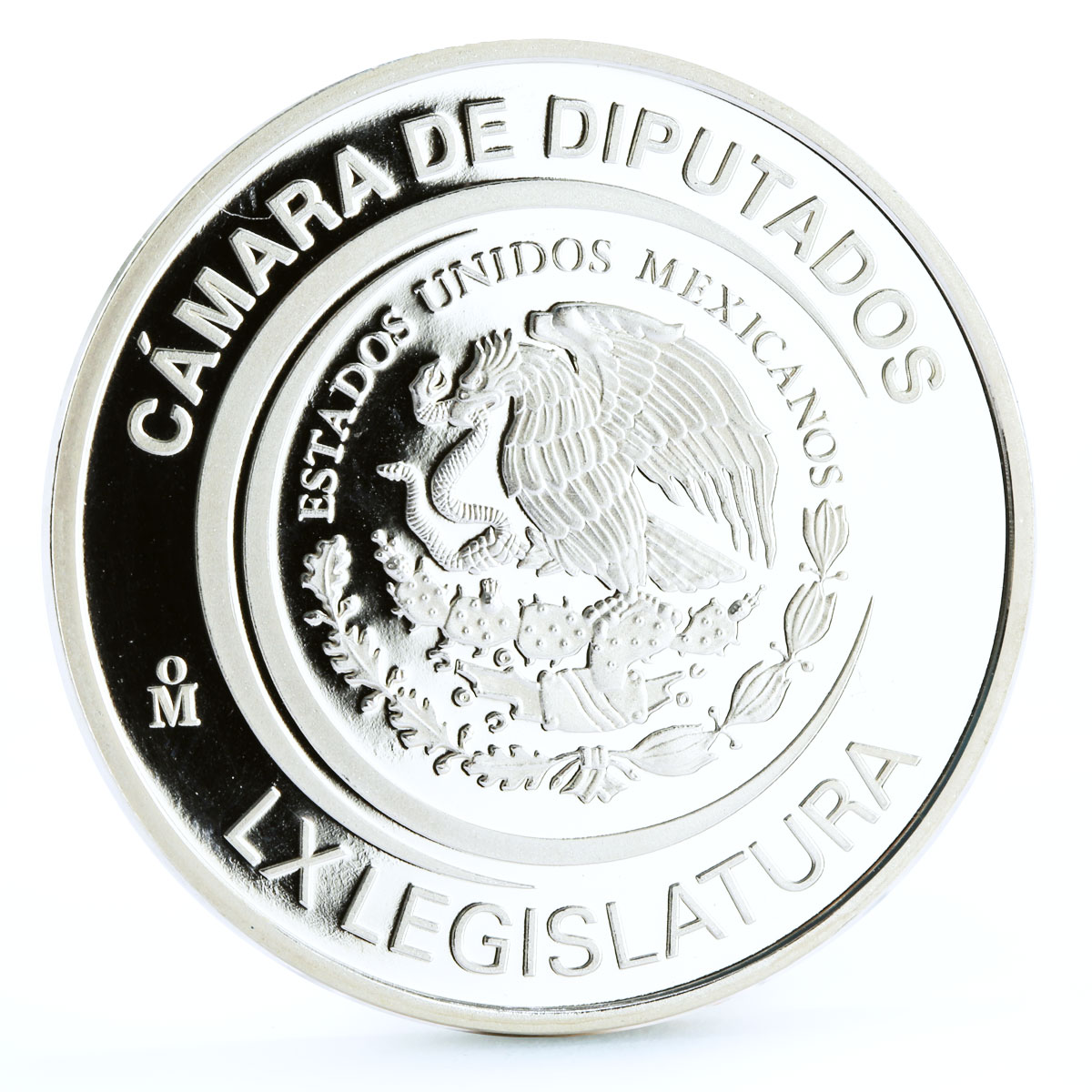 Mexico Camara de Diputados Statues Eagle Bird proof silver medal token coin 2009