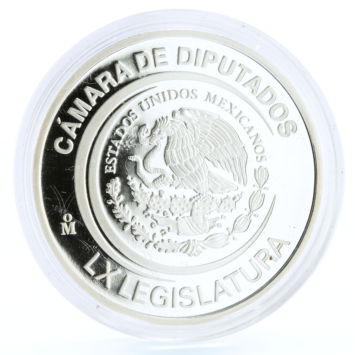 Mexico Camara de Diputados Statues Eagle Bird proof silver medal token coin 2009