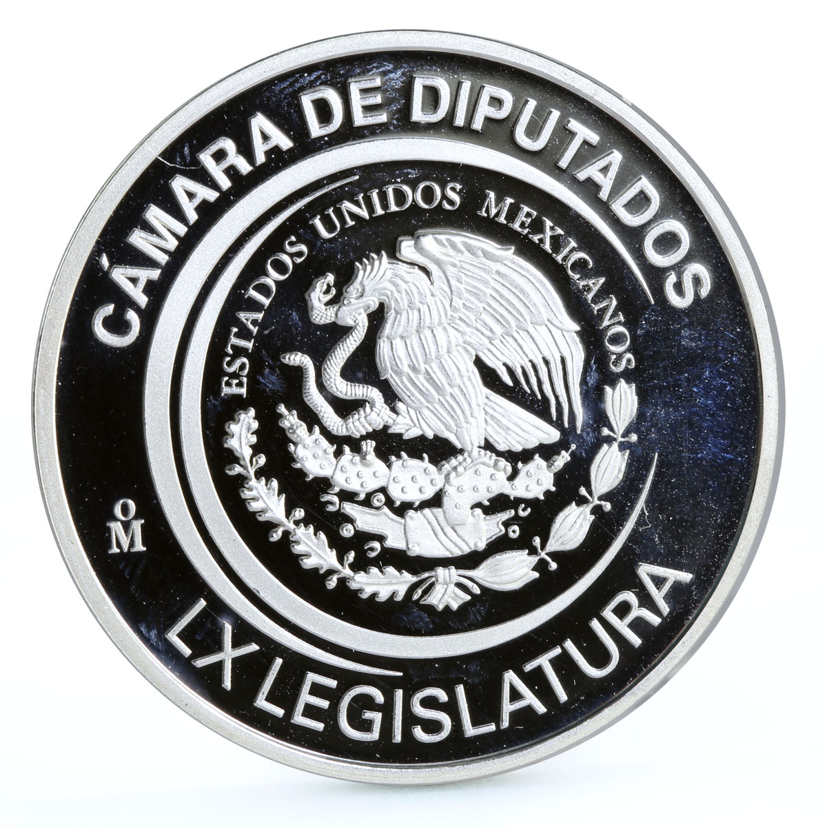 Mexico Camara de Diputados Statues Eagle Bird proof silver medal token coin 2009