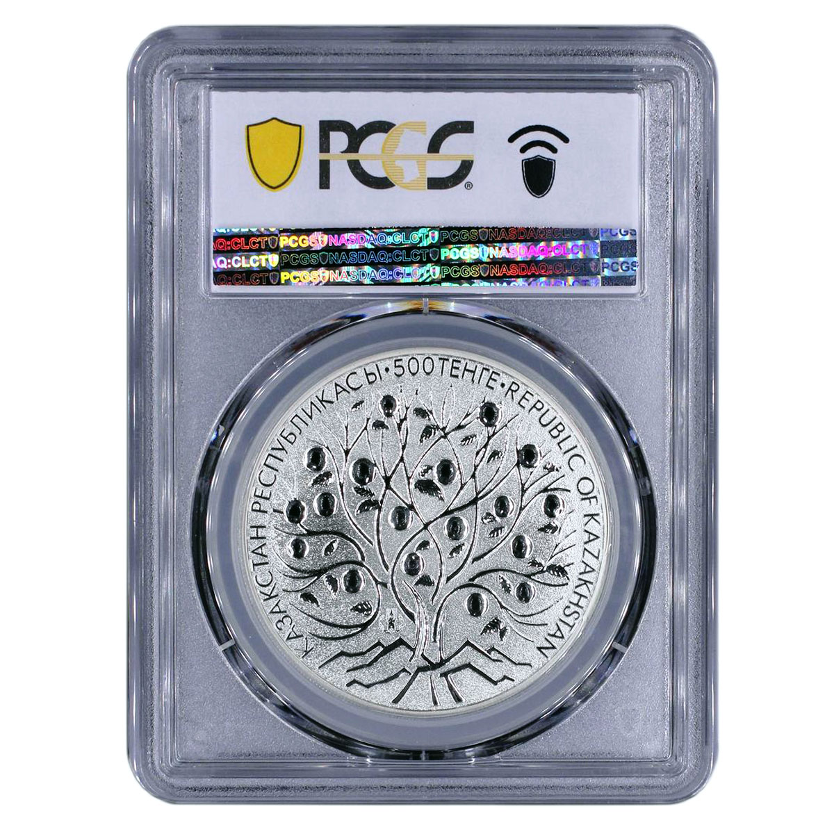 Kazakhstan 500 tenge Homeland of Apples Tree PR70 PCGS gilded silver coin 2013