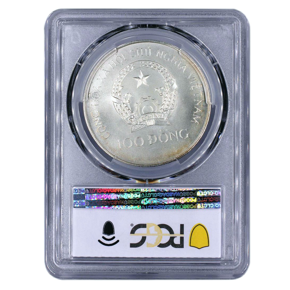 Vietnam 100 dong Historic Ship Large Dragon Ship MS68 PCGS silver coin 1988