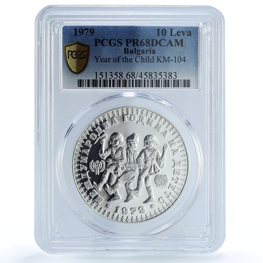 Bulgaria 10 leva International Year of the Child PR68 PCGS silver coin 1979 Bulgaria 10 leva International Year of the Child PR68 PCGS silver coin 1979