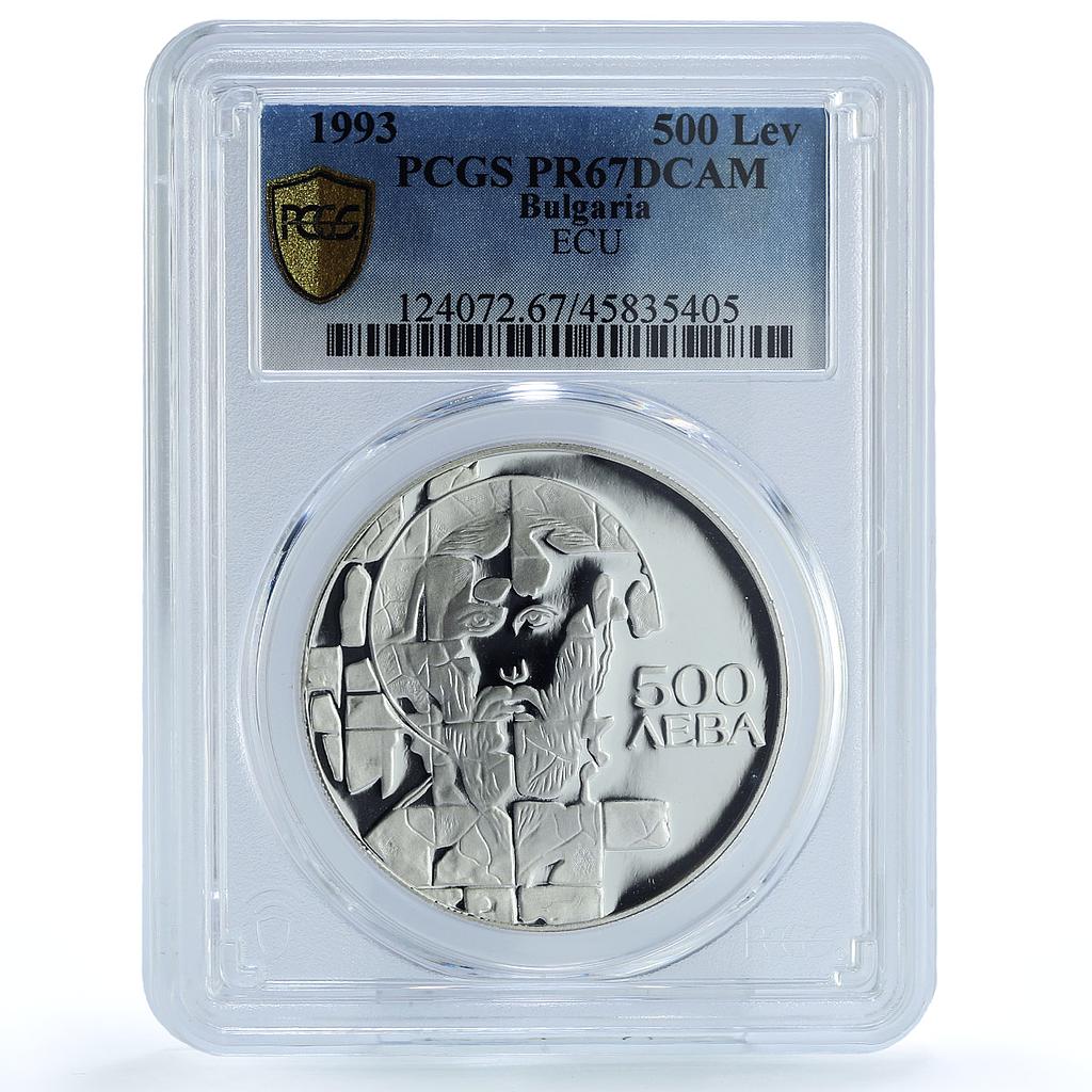 Bulgaria 500 leva European Community St.Theodor Stratilat PR67 PCGS silver 1993 Bulgaria 500 leva European Community St.Theodor Stratilat PR67 PCGS silver 1993